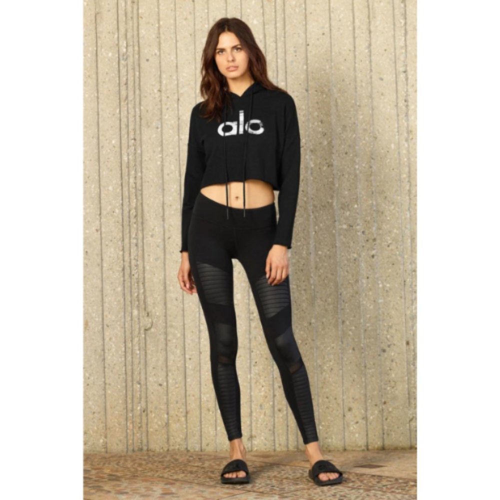 MOTO LEGGING - Black/Black Glossy